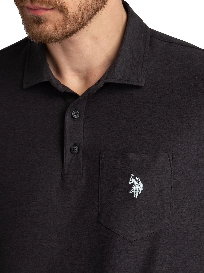 U.S. Polo Assn. Men's Solid Interlock Short Sleeve Polo