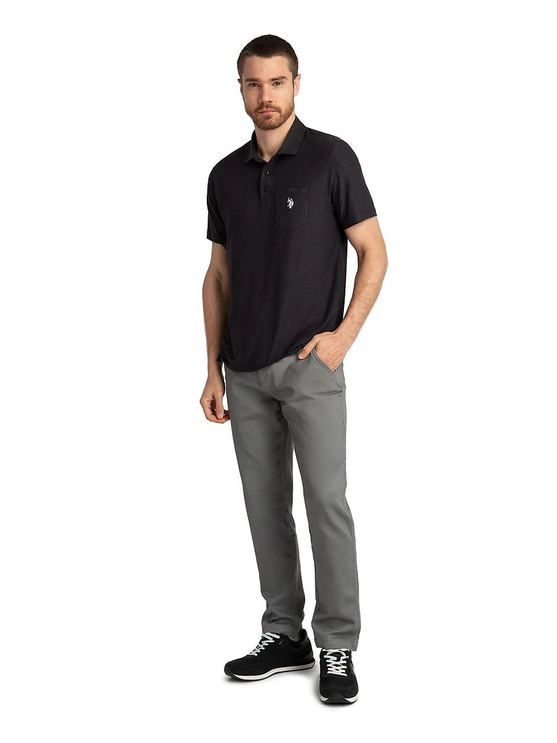 U.S. Polo Assn. Men's Solid Interlock Short Sleeve Polo