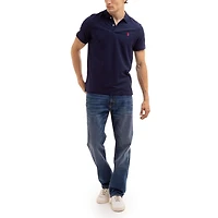 U.S. Polo Assn. Men's Solid Interlock Short Sleeve Polo