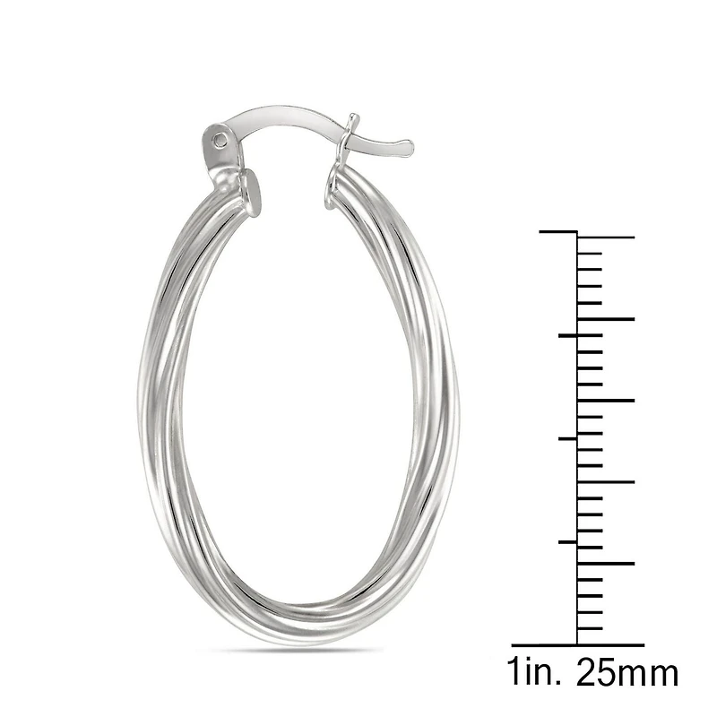 Anneau ovale enveloppé en argent sterling Quintessential
