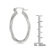Anneau ovale enveloppé en argent sterling Quintessential