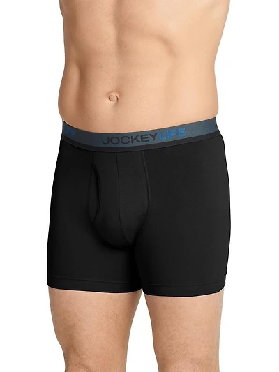 Jockey LIFE 3 Caleçons Boxeurs Courts Extensibilité