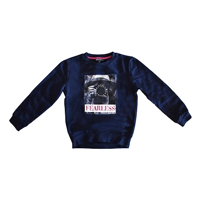 Haut en molleton à encolure ronde George pour filles