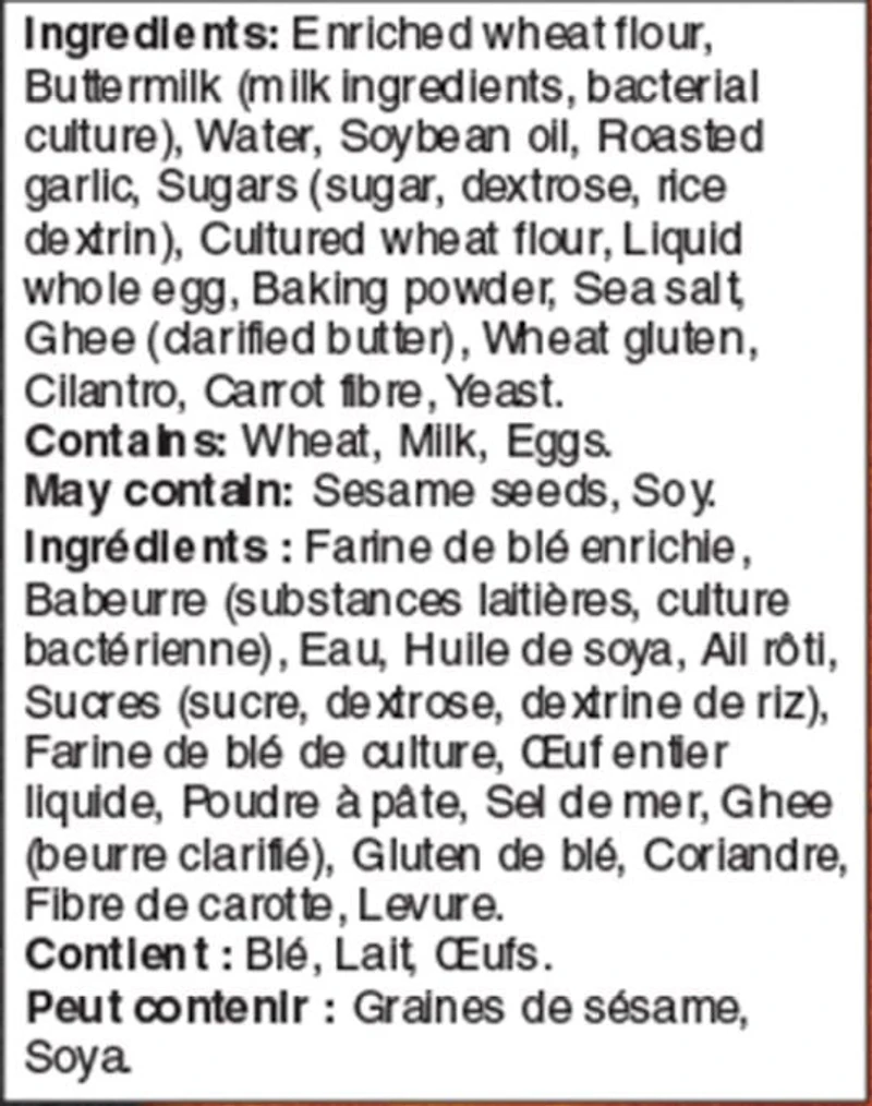 PAQUET DE 2 NAANS À L’AIL STONEFIRE