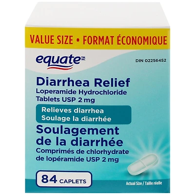 Equate Soulagement de la diarrhée 84 caplets