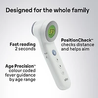 Braun BNT400CA No Touch + Touch Forehead Thermometer with Age Precision™, For the entire family