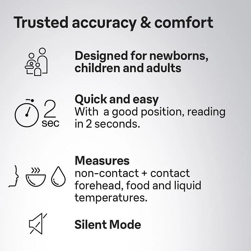 Braun BNT400CA No Touch + Touch Forehead Thermometer with Age Precision™, For the entire family