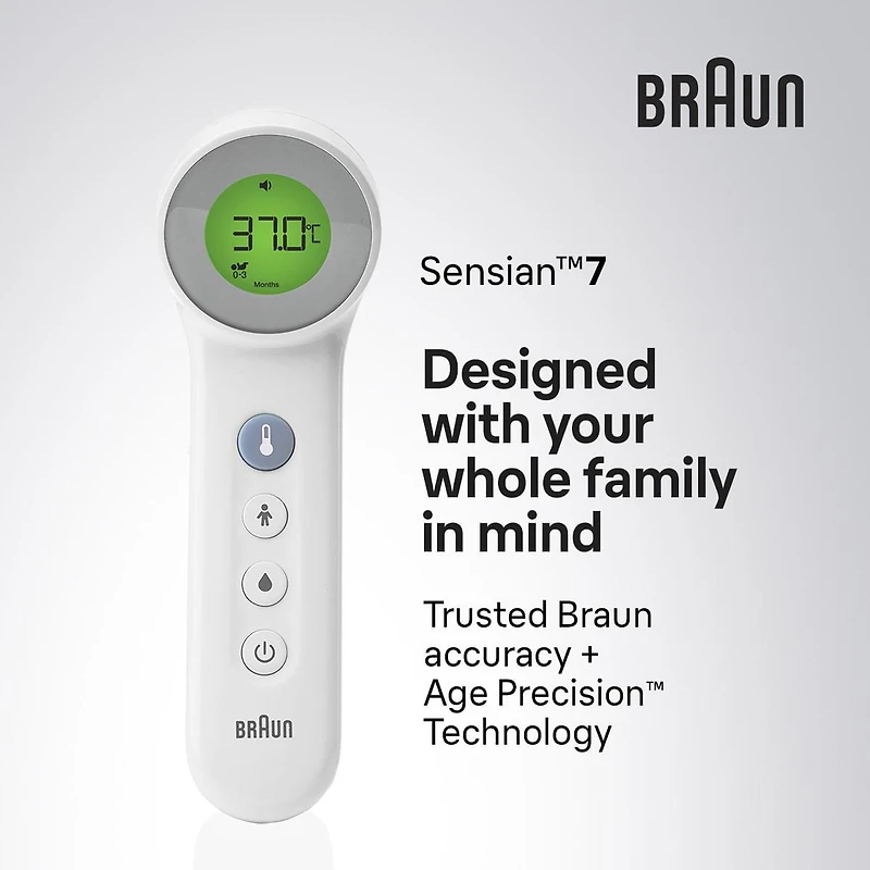 Braun BNT400CA No Touch + Touch Forehead Thermometer with Age Precision™, For the entire family