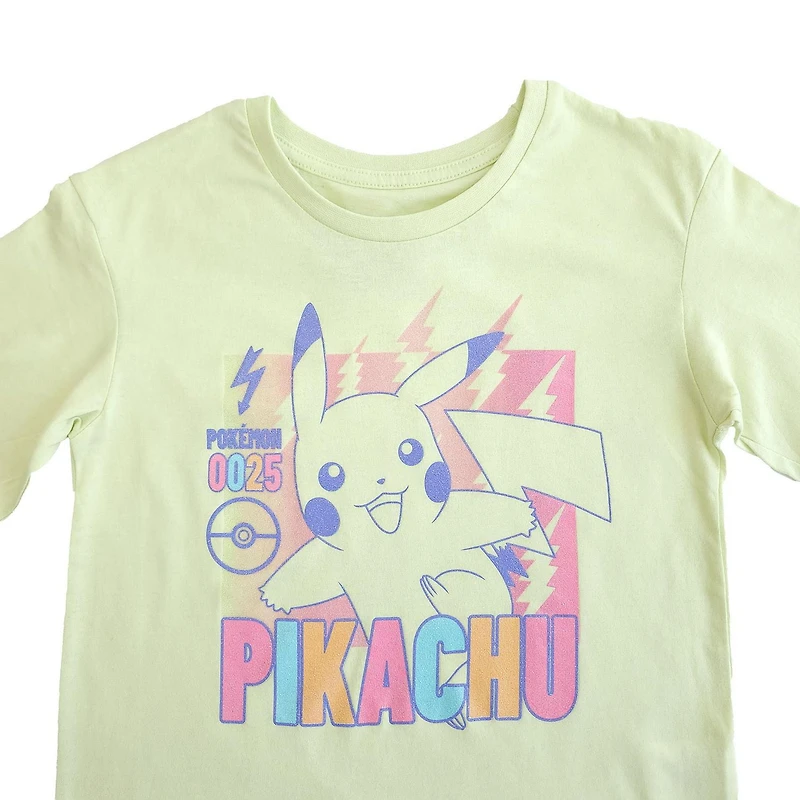Pokemon T-shirt à manches courtes pour filles