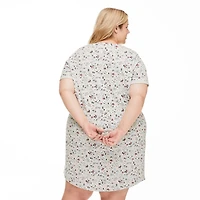 Chemise de nuit à manches roulées George Plus pour femmes