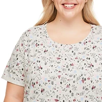 Chemise de nuit à manches roulées George Plus pour femmes