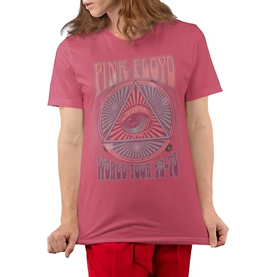 Pink Floyd Tee shirt femme. Ce t-shirt à manches courtes et col rond pour femme peut facilement être porté avec votre jean ou votre bas préféré et