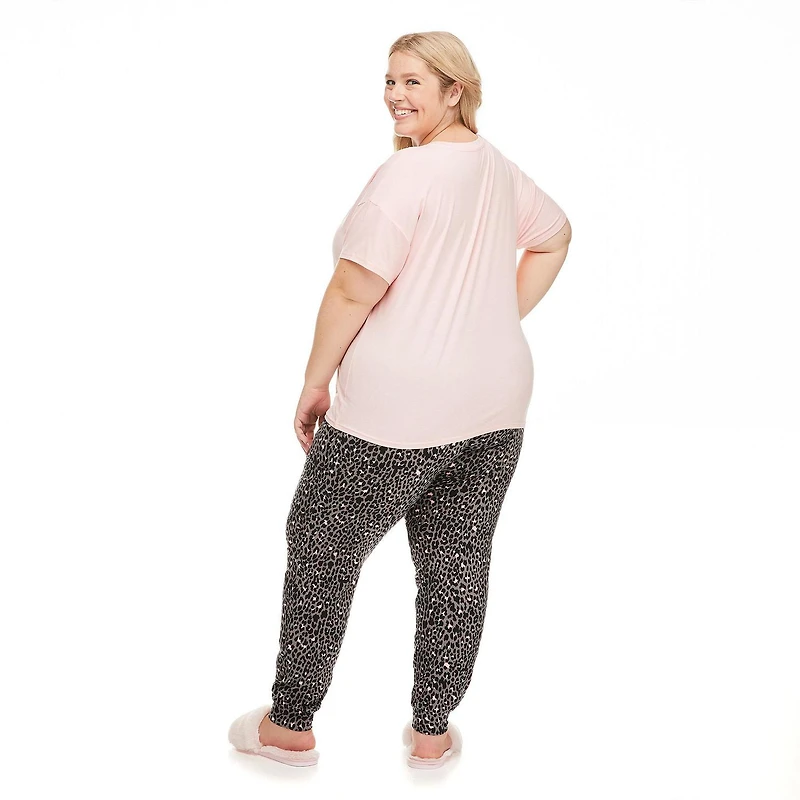 George Plus Women's Yummy Knit Pajamas 2-Piece Set