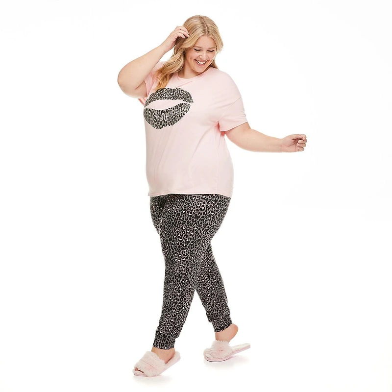 George Plus Women's Yummy Knit Pajamas 2-Piece Set