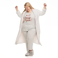 George Plus Women's Hacci Jersey Tee and Jogger 2-Piece Set