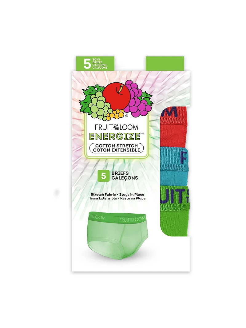 Calçons ENERGIZE pour garçons, assorti pq de 5