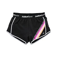 Short à rayures Justice Sport pour fille