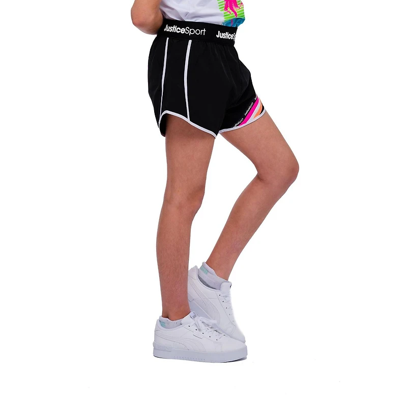 Short à rayures Justice Sport pour fille