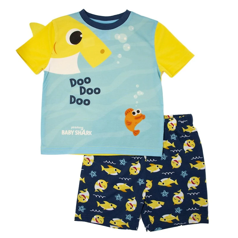 Baby Shark Ensemble 2 pièce haut et culotte courte pour garçons