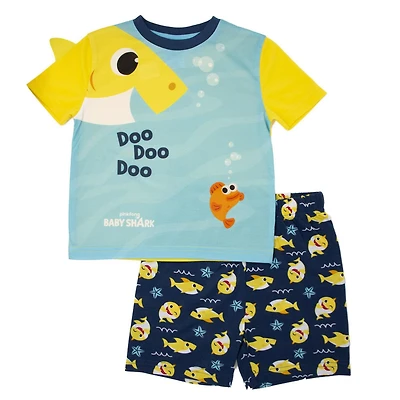 Baby Shark Ensemble 2 pièce haut et culotte courte pour garçons