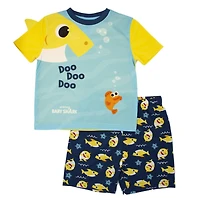 Baby Shark Ensemble 2 pièce haut et culotte courte pour garçons