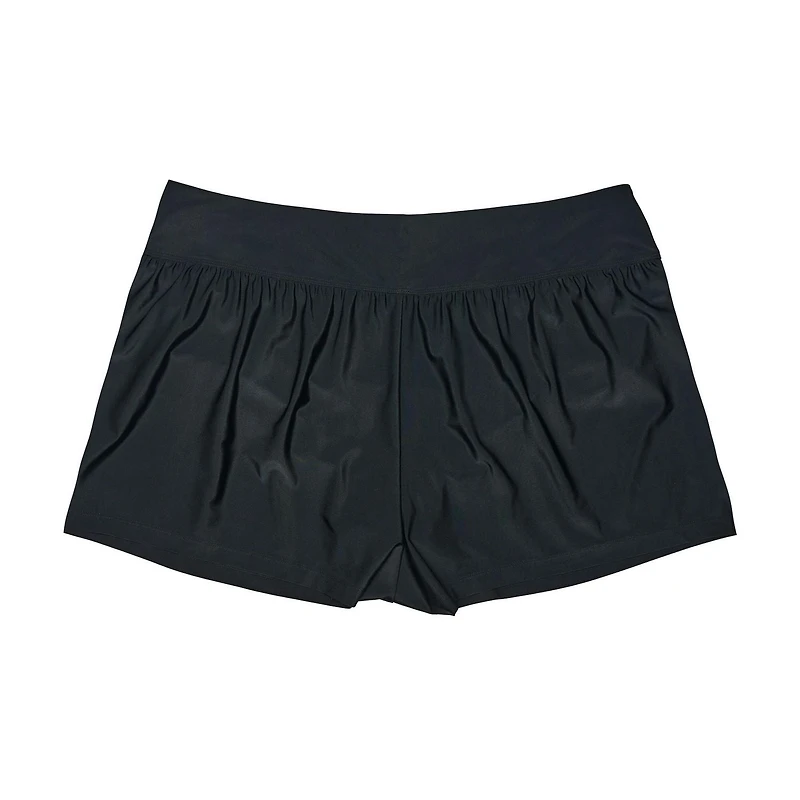 Krista Plus Women's Full Coverage Black Swim Boyshorts Bottoms