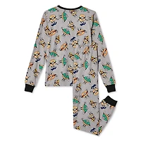 Pyjama 2 pièces avec t-shirt à manches longues et pantalon George pour garçons