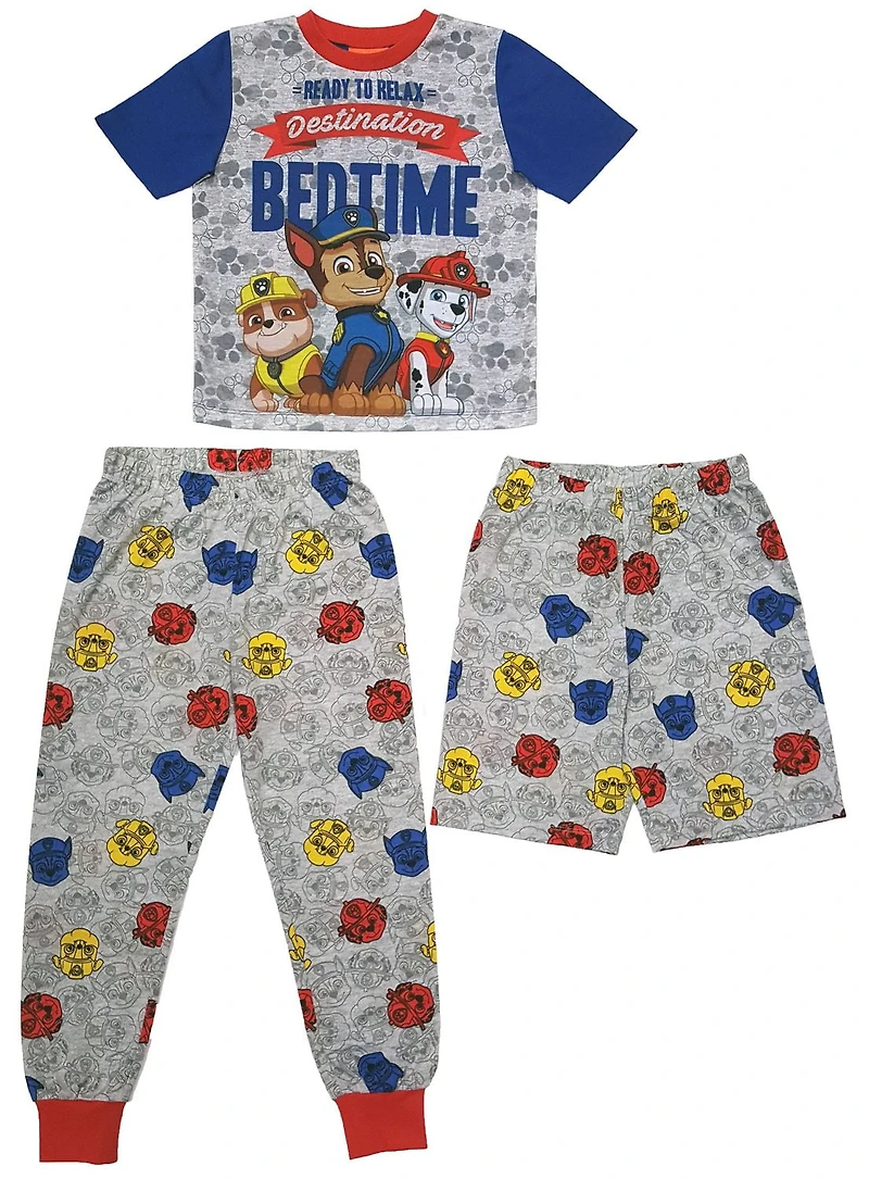 La PAT' Patrioulle Ensemble de 3 pyjamas à manches courtes pour garçon