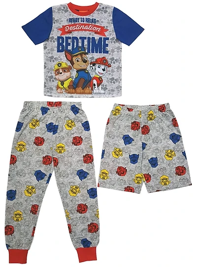 La PAT' Patrioulle Ensemble de 3 pyjamas à manches courtes pour garçon