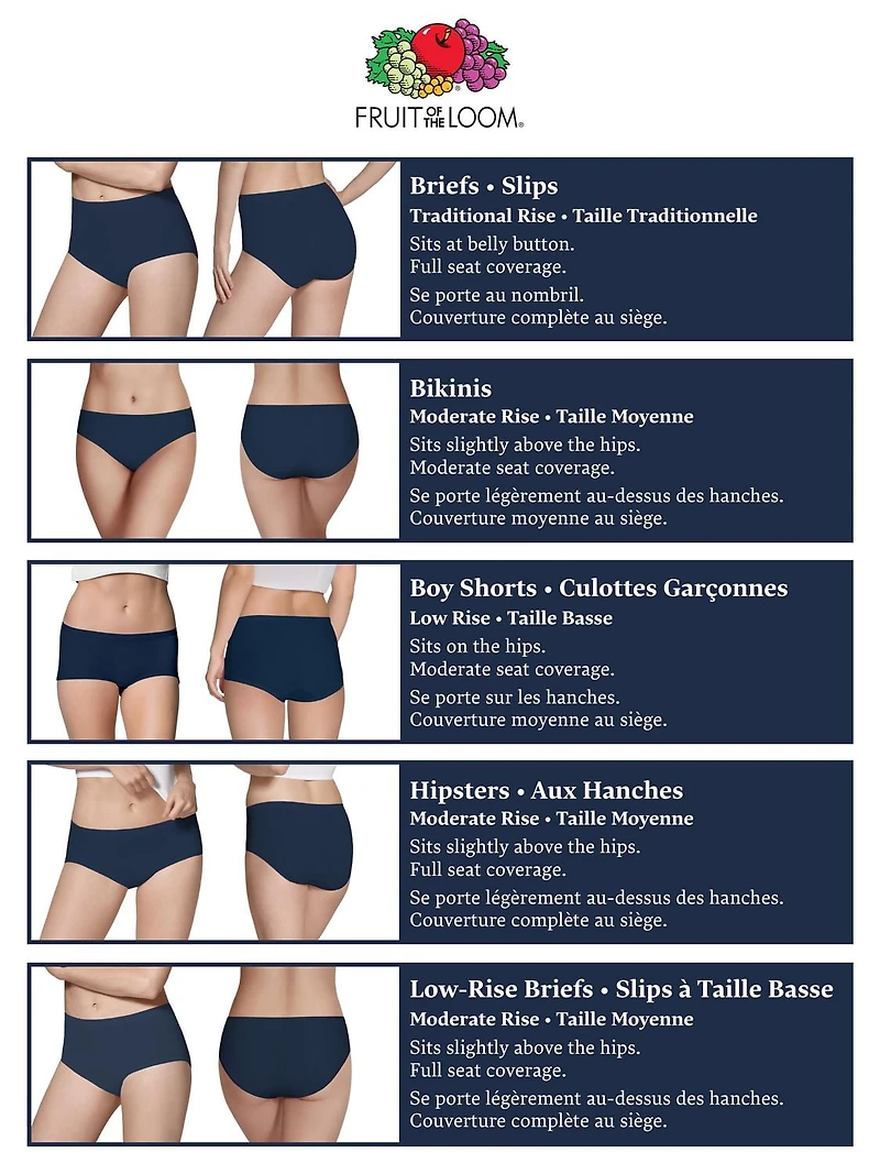 Fruit of the Loom Women's Cotton Briefs, 6-Pack