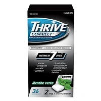Thrive Complete Gum 2mg Regular Strength Nicotine Replacement - Thrive Gum, Fresh Spearmint, 36 count