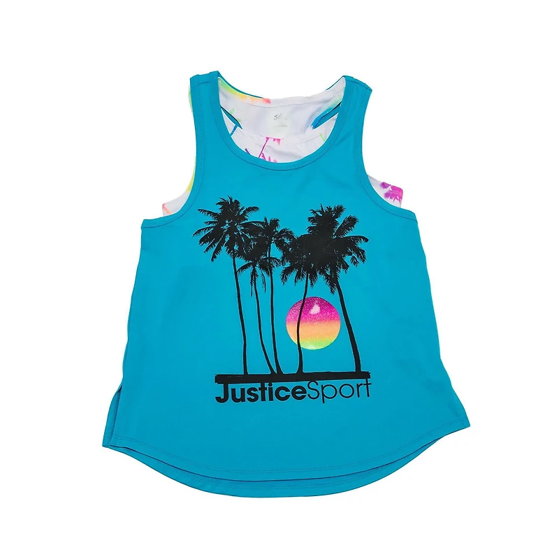 Girls Justice 2 Piece Sunset Sport Tank Top Set