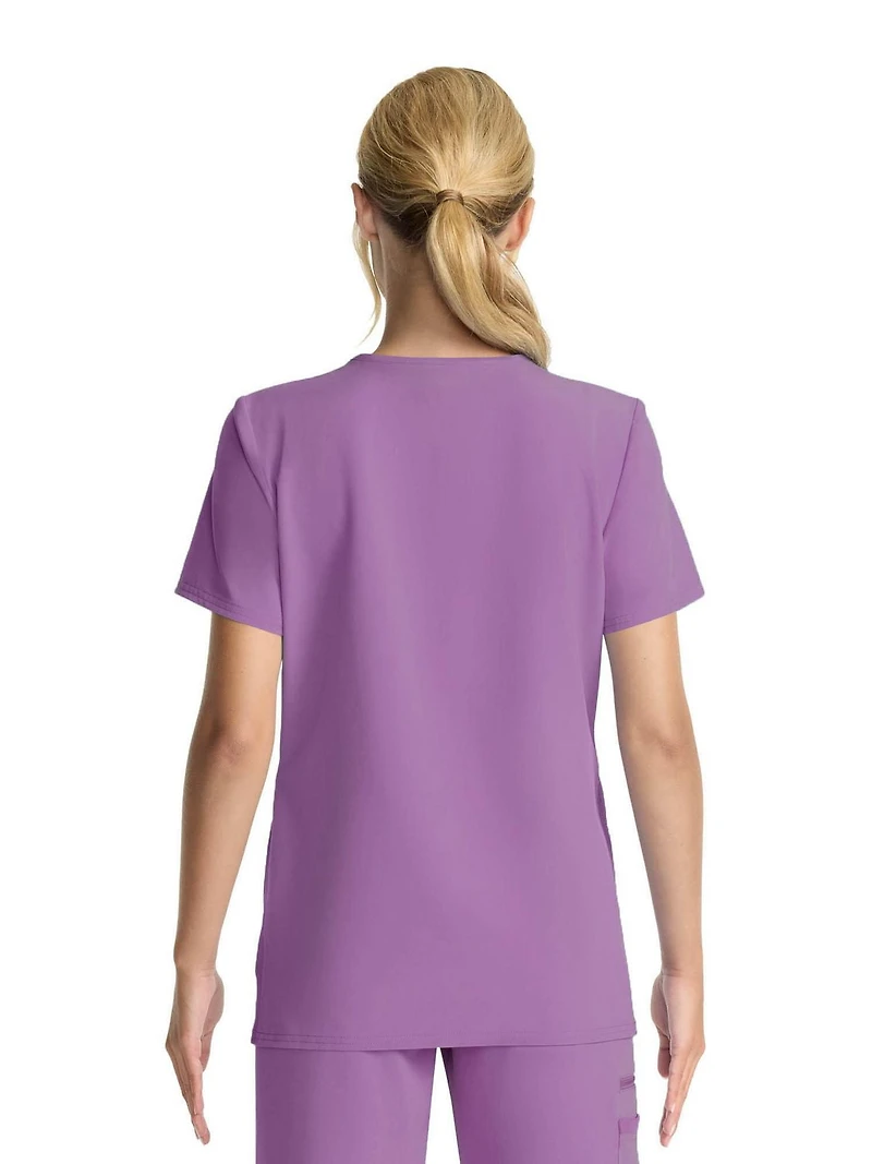 Haut d'uniforme à encolure en V ajusté et extensible pour femmes Scrubstar