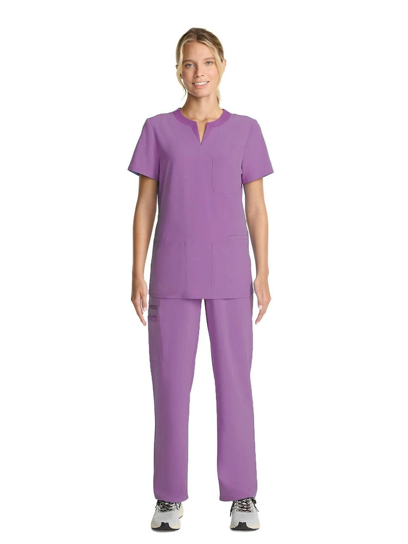 Haut d'uniforme à encolure en V ajusté et extensible pour femmes Scrubstar