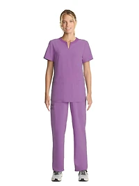 Haut d'uniforme à encolure en V ajusté et extensible pour femmes Scrubstar