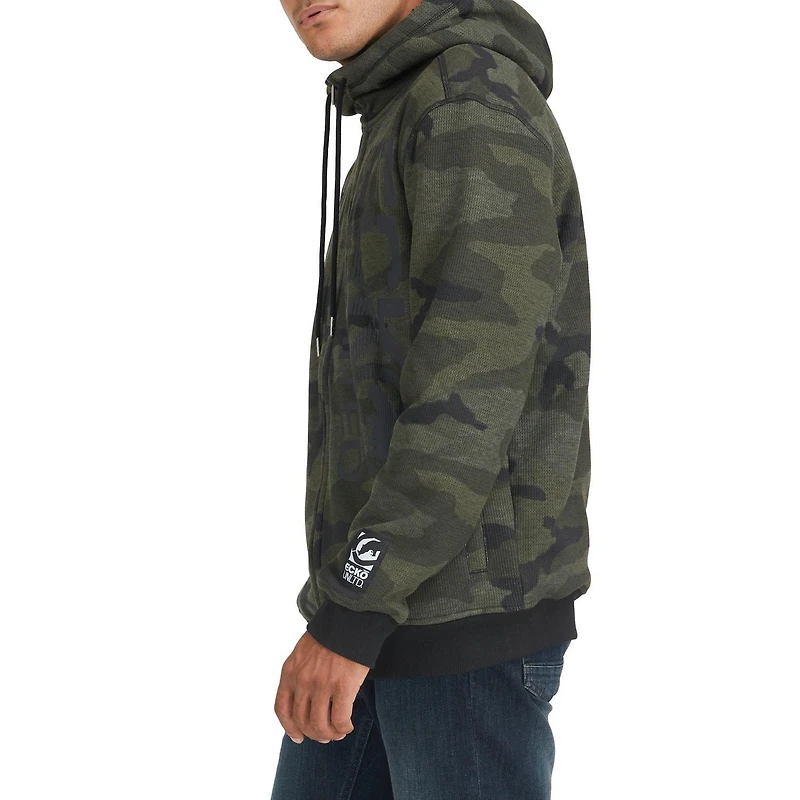 Ecko Unltd. Chandail avec zip à capuche pour homme. Niveau superior “Sweat” pour vous tenir au chaud