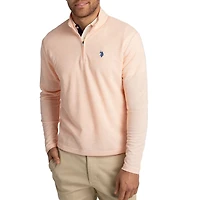U.S. Polo Assn. Men's Quarter Zip Long Sleeve Interlock Pullover, Men's Quarter Zip Long Sleeve Interlock Pullover