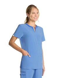 Scrubstar Women's Fashion Relaxed Fit Stretch Notch Collar Top