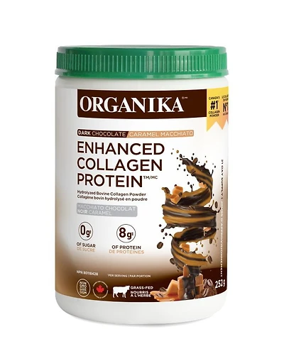 ORGANIKA Dark Chocolate Caramel Macchiato Enhanced Collagen Protein