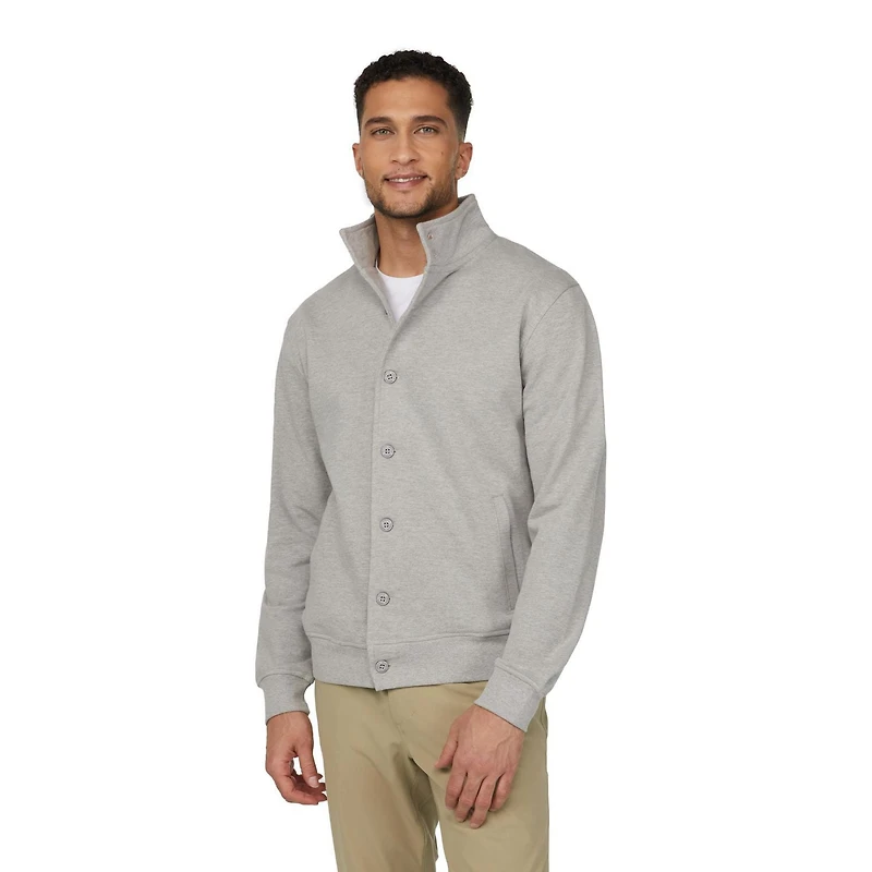 Veste en tissu bouclette avec fermeture à boutons pour hommes Mexx