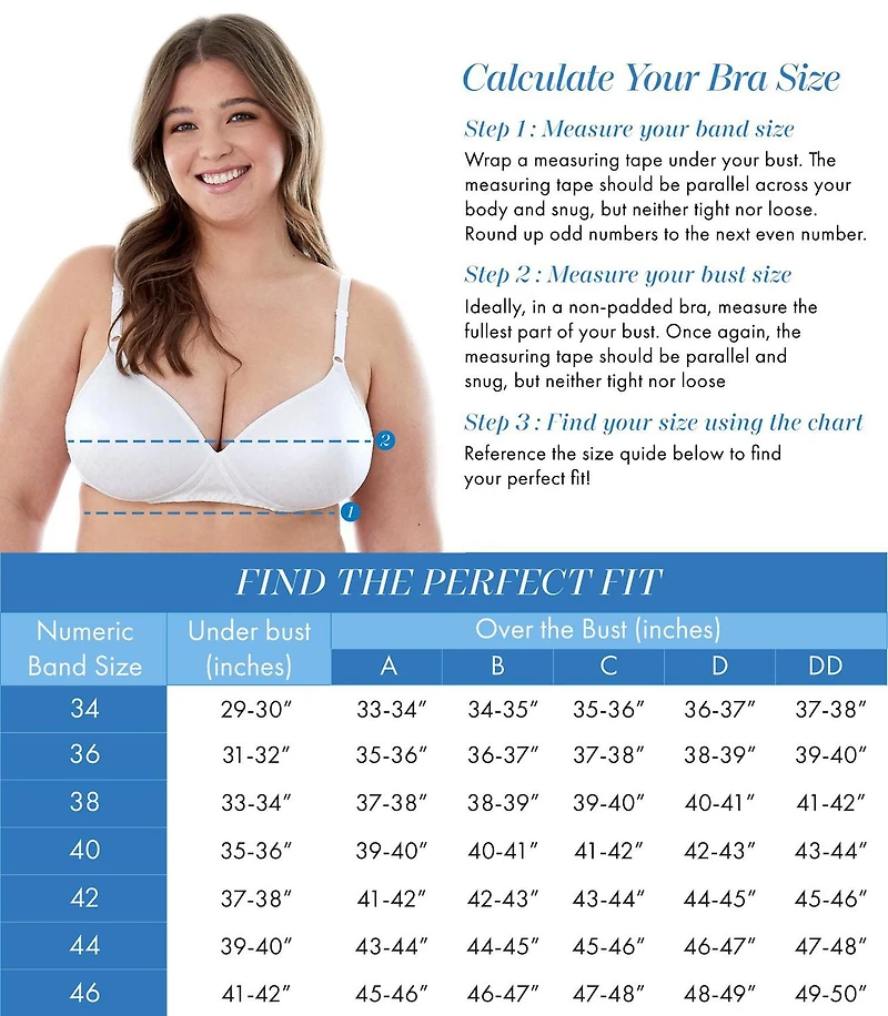 Bestform 9706238 Patterned Wireless Cotton Bra with Light Padding