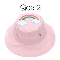 FlapJackKids - Reversible Baby, Kids & Toddler Sun Hat - Rainbow & Unicorn - UPF 50+