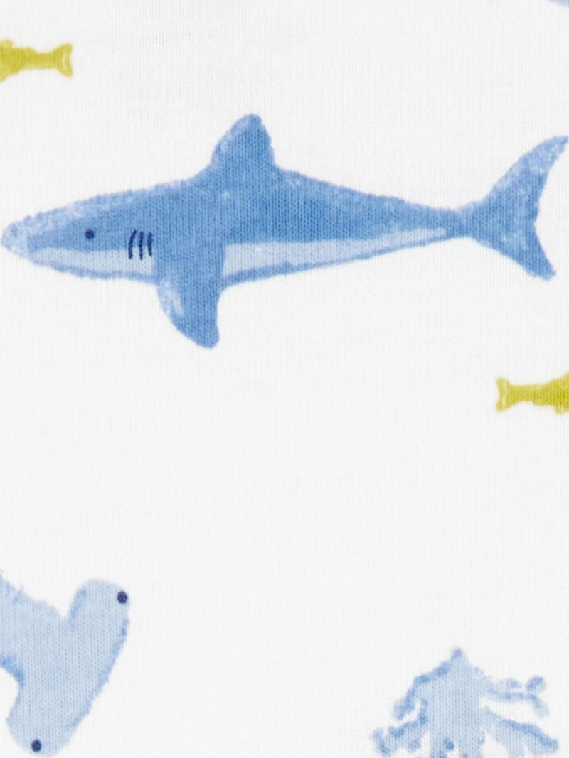 Carter's Child of Mine Baby Boy Bodysuits - Blue Shark, 3 Pack, Preemie-24 Months