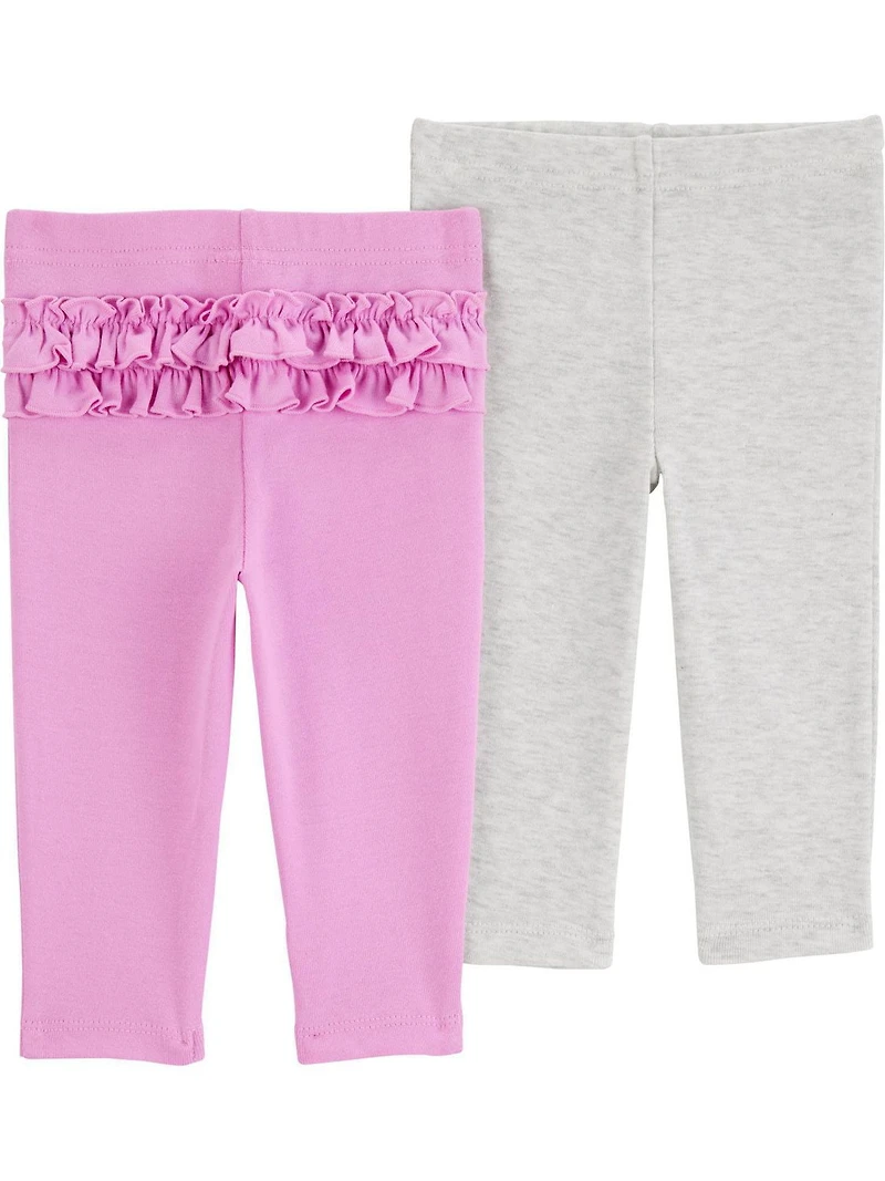 Carter's Child of Mine Baby Girl Pants, 2-Pack