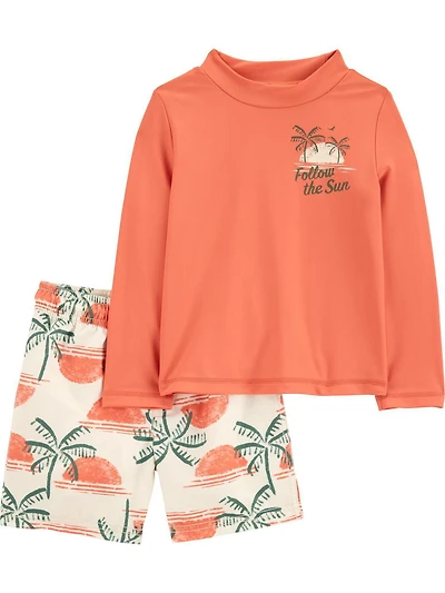 Carter's Child of Mine Ensemble de maillot de bain orange pour bébés et tout-petits garçons, 2 pièces Tailles 0/3 Mois-5T