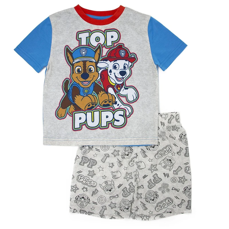 Paw Patrol 2 piece tee & short set for toddler boys