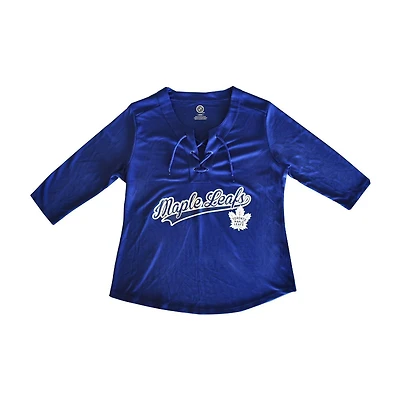 Haut de sport en maille en nid d'abeille des Maple Leafs Arena de la LNH pour femmes