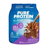 Rich Chocolate, 100% Whey Protein Powder, 25 g protein and 2 g sugar/scoop, 907 g/2 lbs