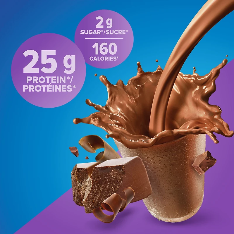Rich Chocolate, 100% Whey Protein Powder, 25 g protein and 2 g sugar/scoop, 907 g/2 lbs