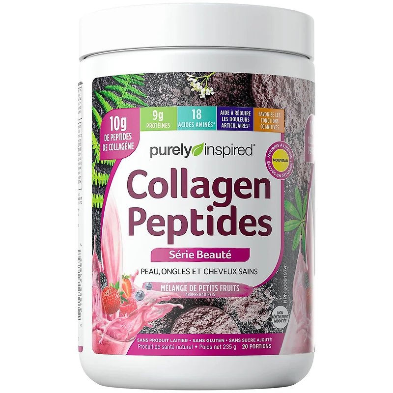 Purely Inspired Collagen Protein Powder- Beauty Edition Berry Flavour, Hair, Skin Nail Support, 10g Collagen, Biotin, Dairy Free, Gluten Free, No Sugar Added, Non GMO